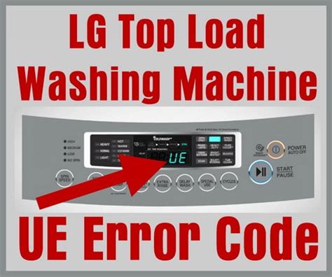 ue lg washer code|How to Fix LG Washer uE Error Code